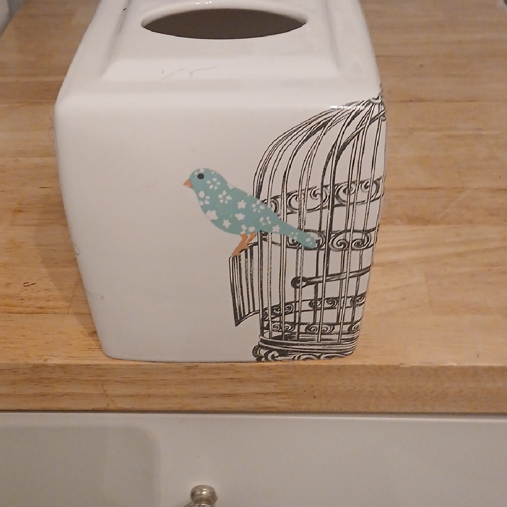 Decorative Bird Cage Tissue Box Cover